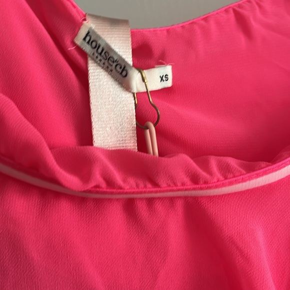 NWT House of CB Sarina Fuchsia Hot Pink Ruffle Strapless Maxi Dress XS - Picture 5 of 8